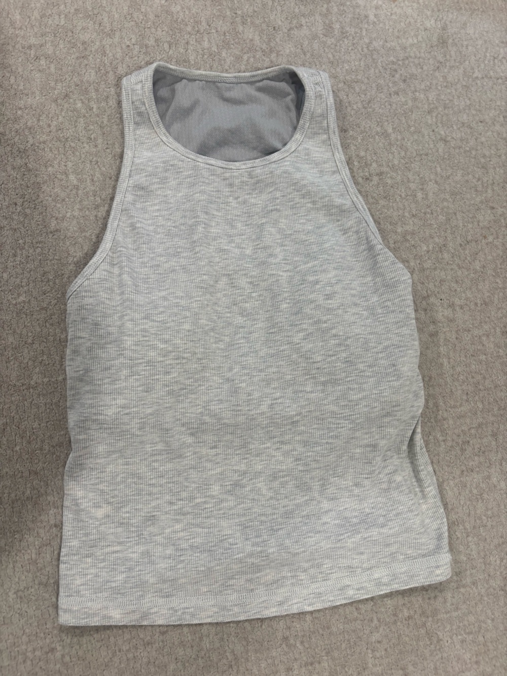 Vuori Light Gray Ribbed Tank - Women's Sleeveless Top